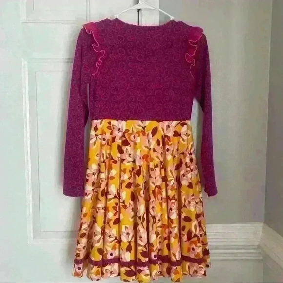 "Wildflower" Dress Size 14 yellow & plum floral. In Great Condition - Picture 10 of 10